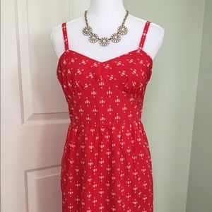 🎉SOLD🎉J Crew SUNDRESS Red White Print 8